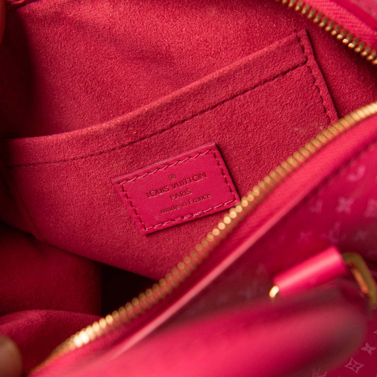 Louis Vuitton Rose Monogram Nanogram Speedy Bandoulière 20