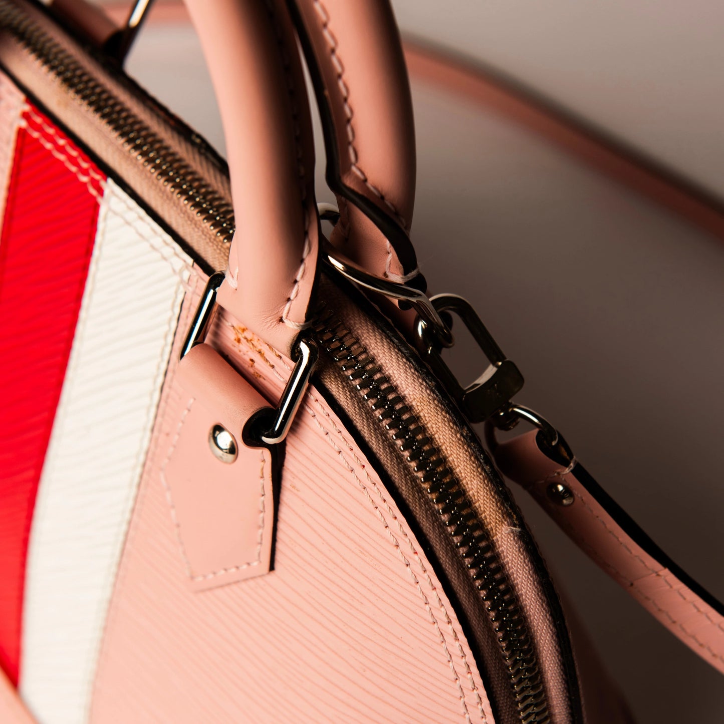 Louis Vuitton Alma BB Leather Handbag