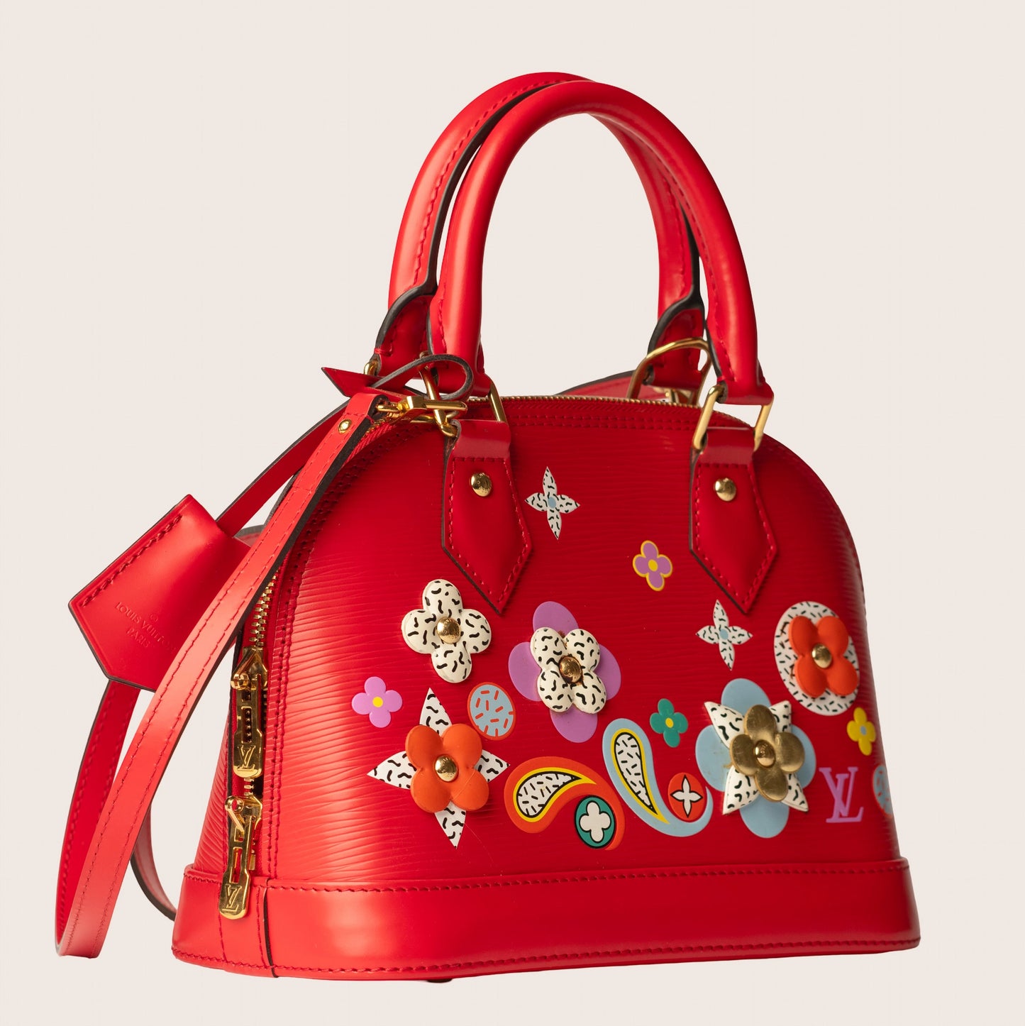 Louis Vuitton Alma BB Limited Edition Floral Patchwork Epi Leather