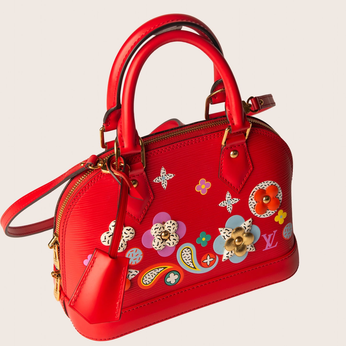 Louis Vuitton Alma BB Limited Edition Floral Patchwork Epi Leather