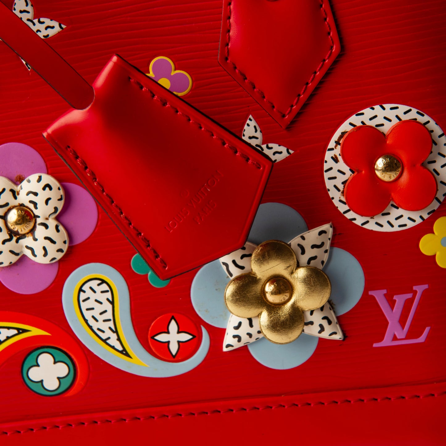 Louis Vuitton Alma BB Limited Edition Floral Patchwork Epi Leather