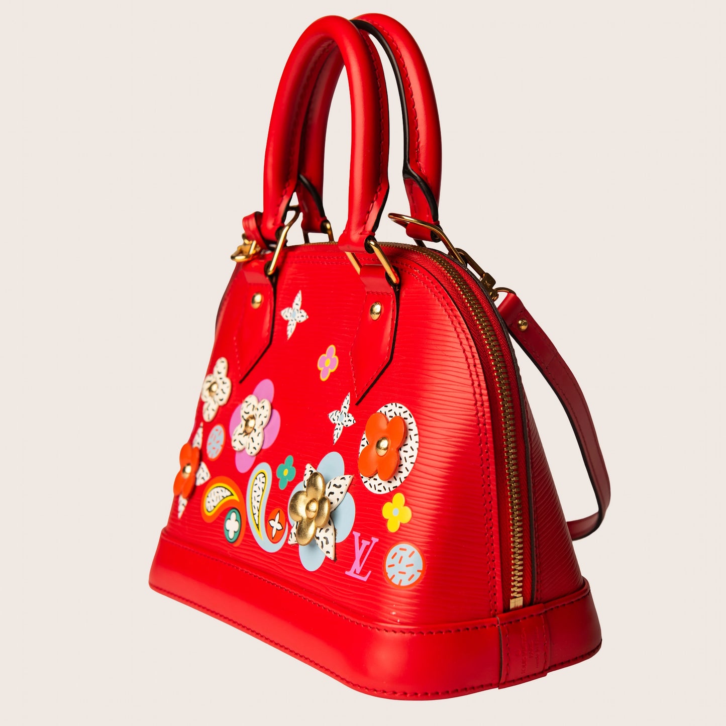 Louis Vuitton Alma BB Limited Edition Floral Patchwork Epi Leather