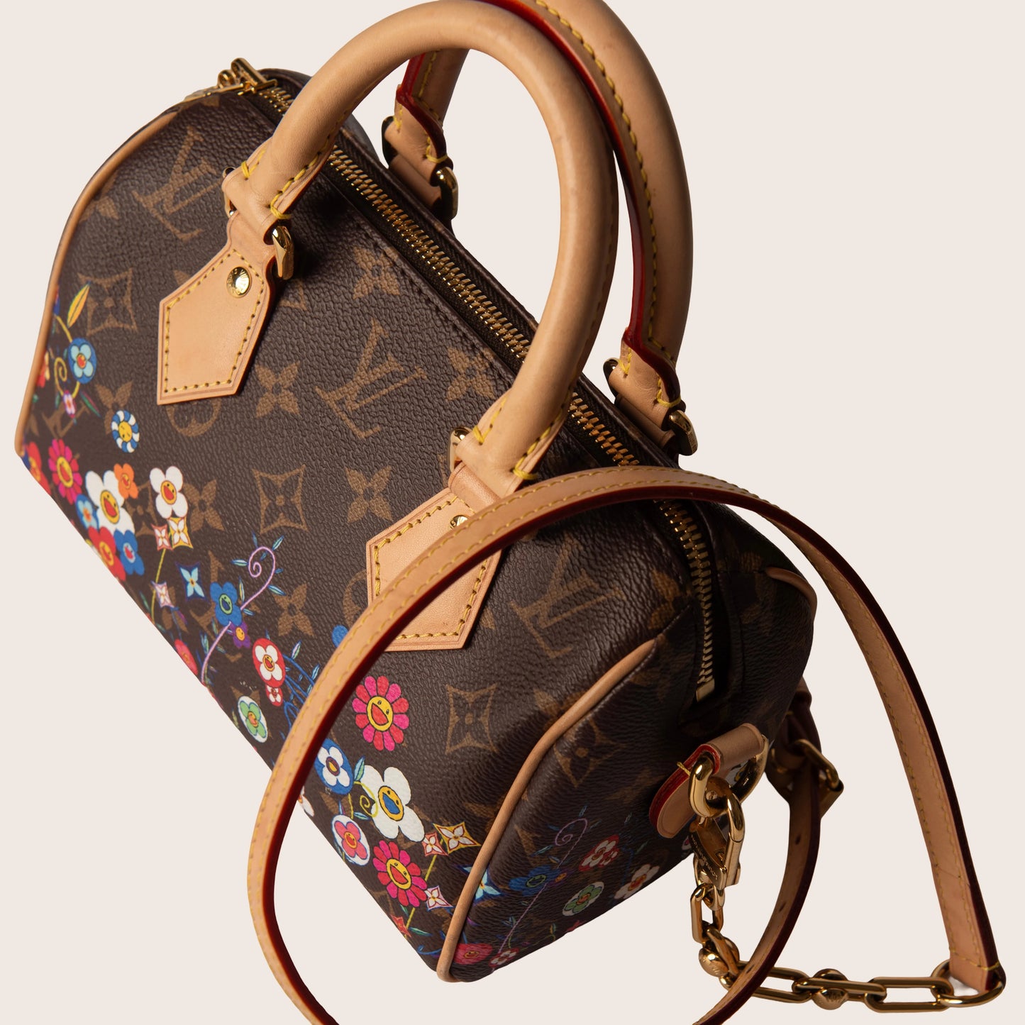 Louis Vuitton x Takashi Murakami Speedy Bandouliere 20 Monogram in Coated Canvas