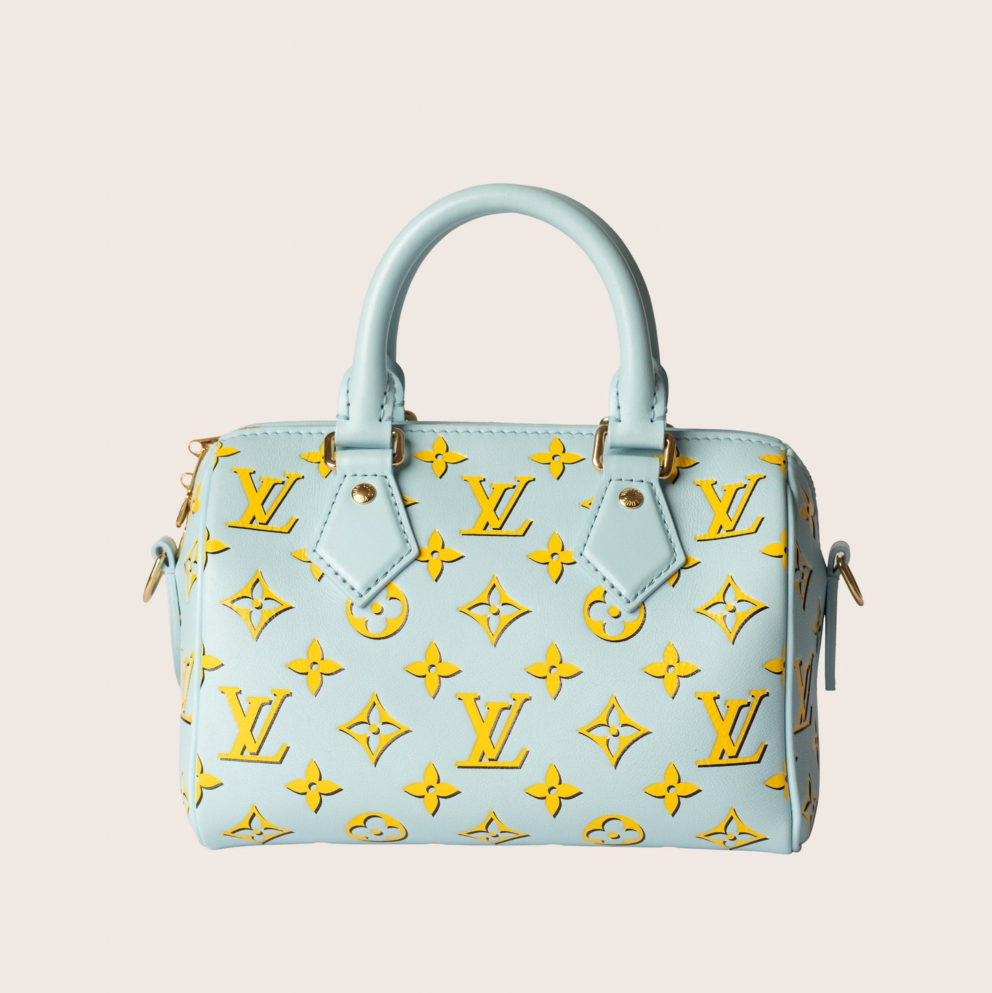 Louis Vuitton Empreinte Monogram Speedy Bandouliere 20 Baby Blue