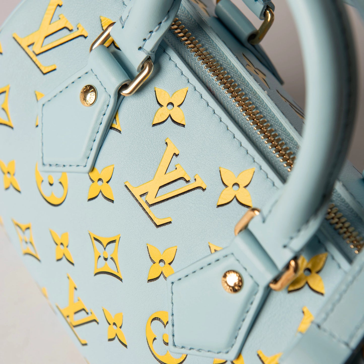 Louis Vuitton Empreinte Monogram Speedy Bandouliere 20 Baby Blue
