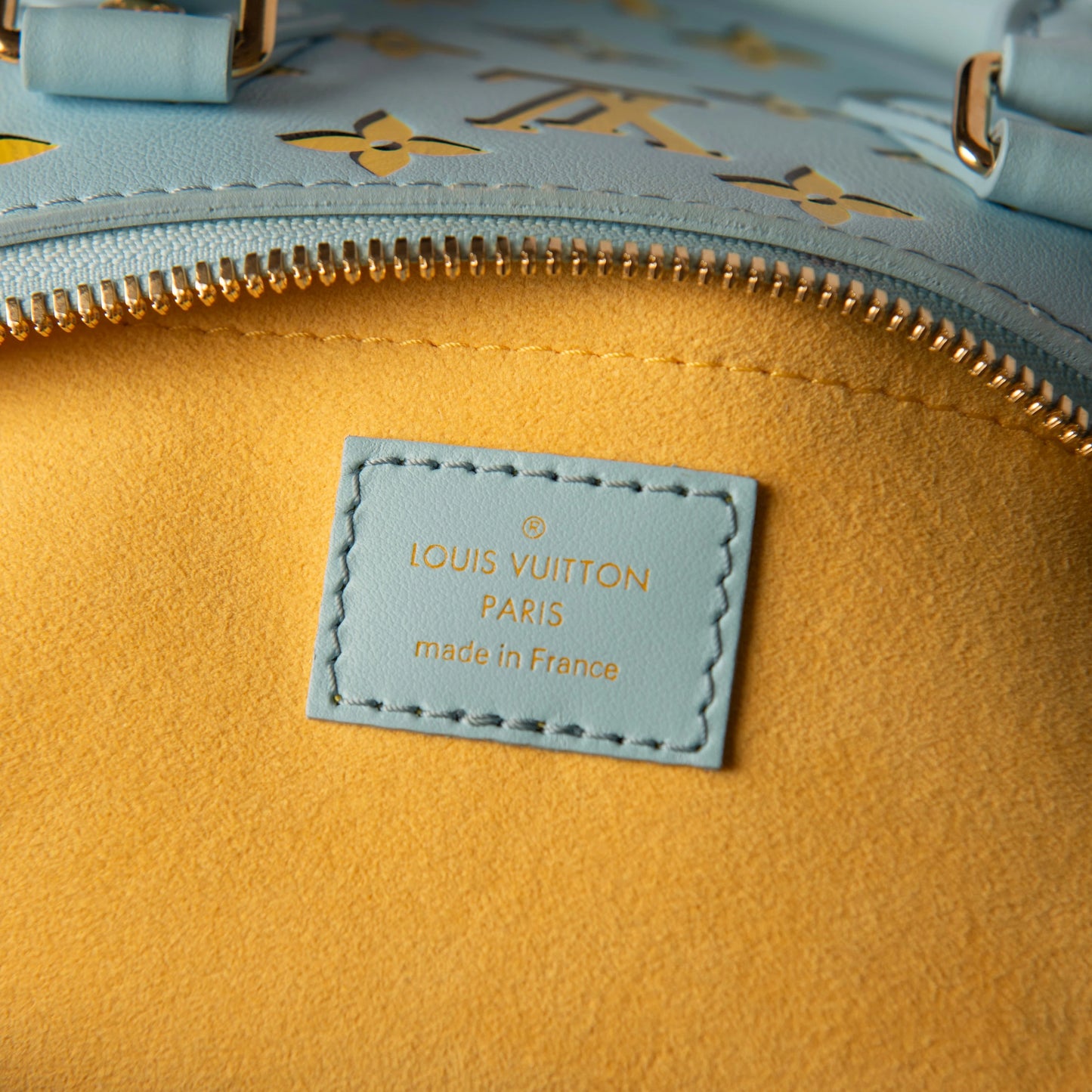 Louis Vuitton Empreinte Monogram Speedy Bandouliere 20 Baby Blue