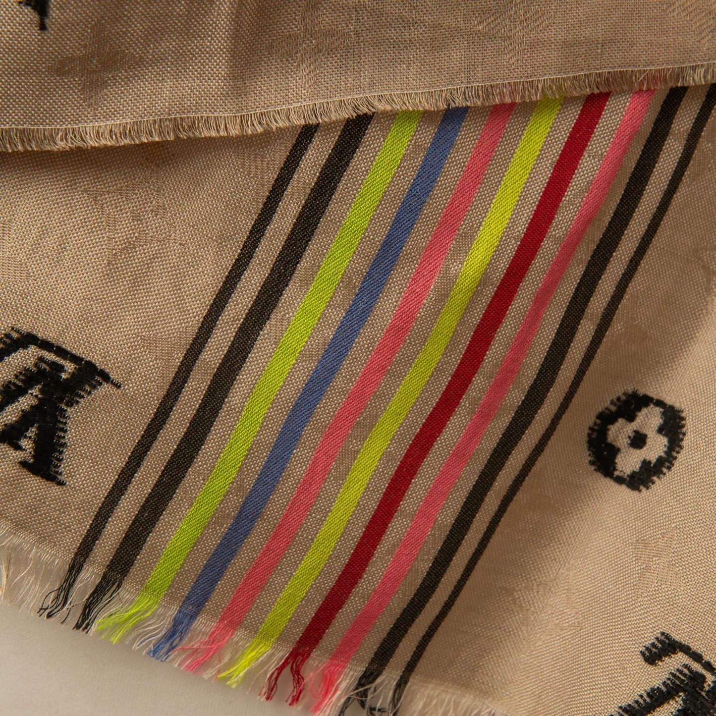 Louis Vuitton Monogram and Stripes Scarf