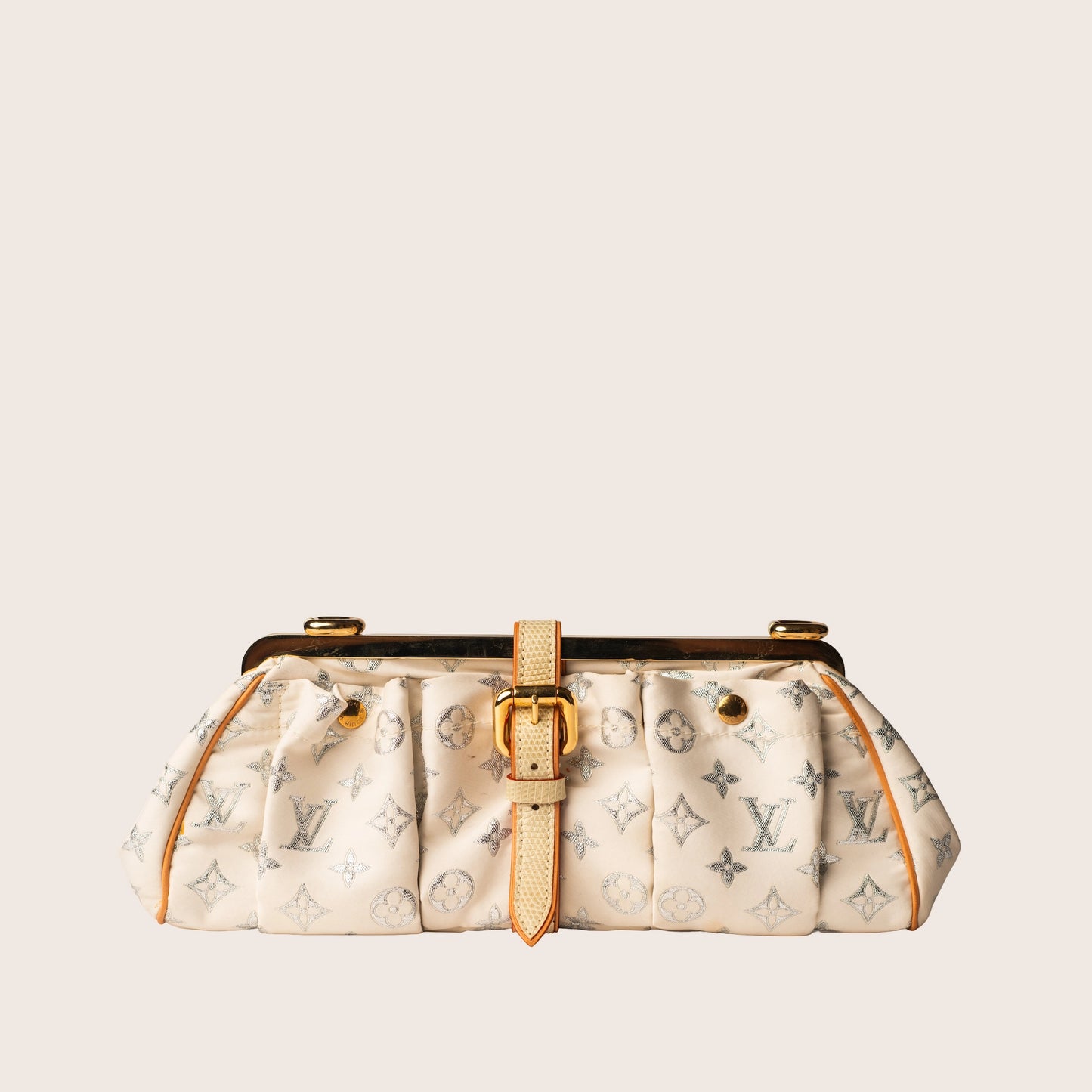 Louis Vuitton Limited Edition Satin & Lizard Frame Bag