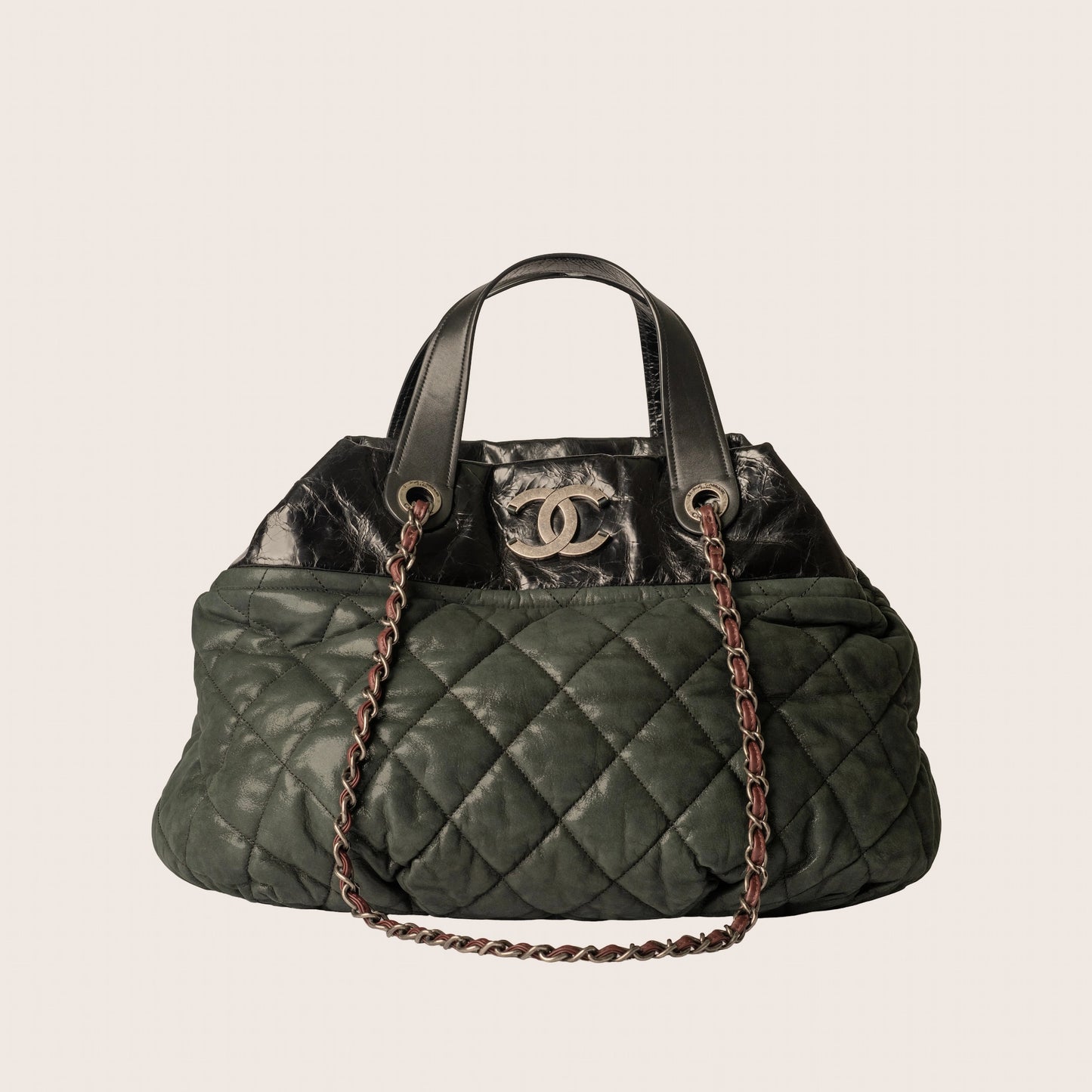 Chanel 2013 Diamond-Quilted Two-Way Bag