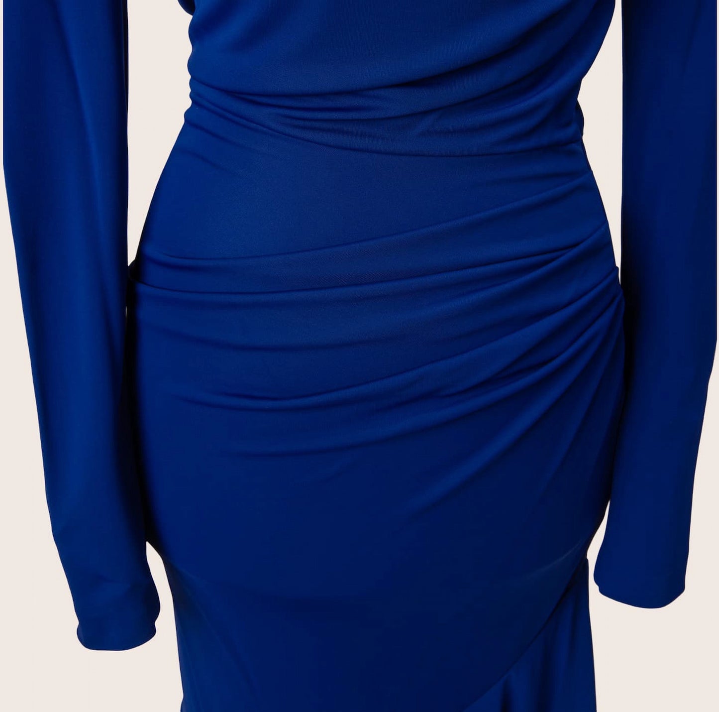 Roberto Cavalli Blue Ruched Dress