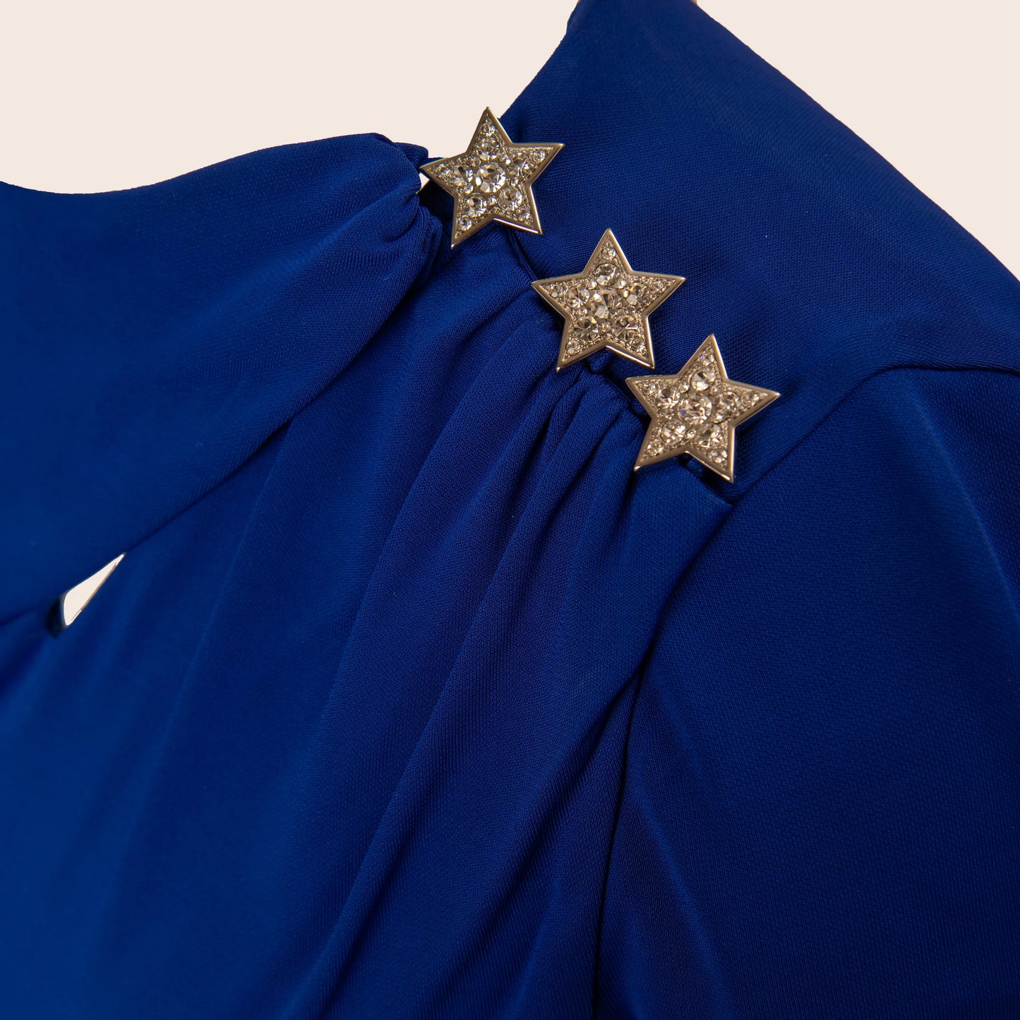 Roberto Cavalli Blue Ruched Dress