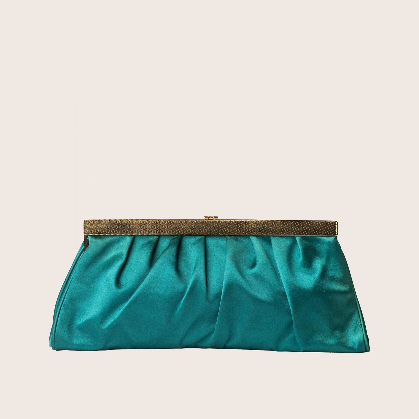 Roberto Cavalli Teal Silk Clutch