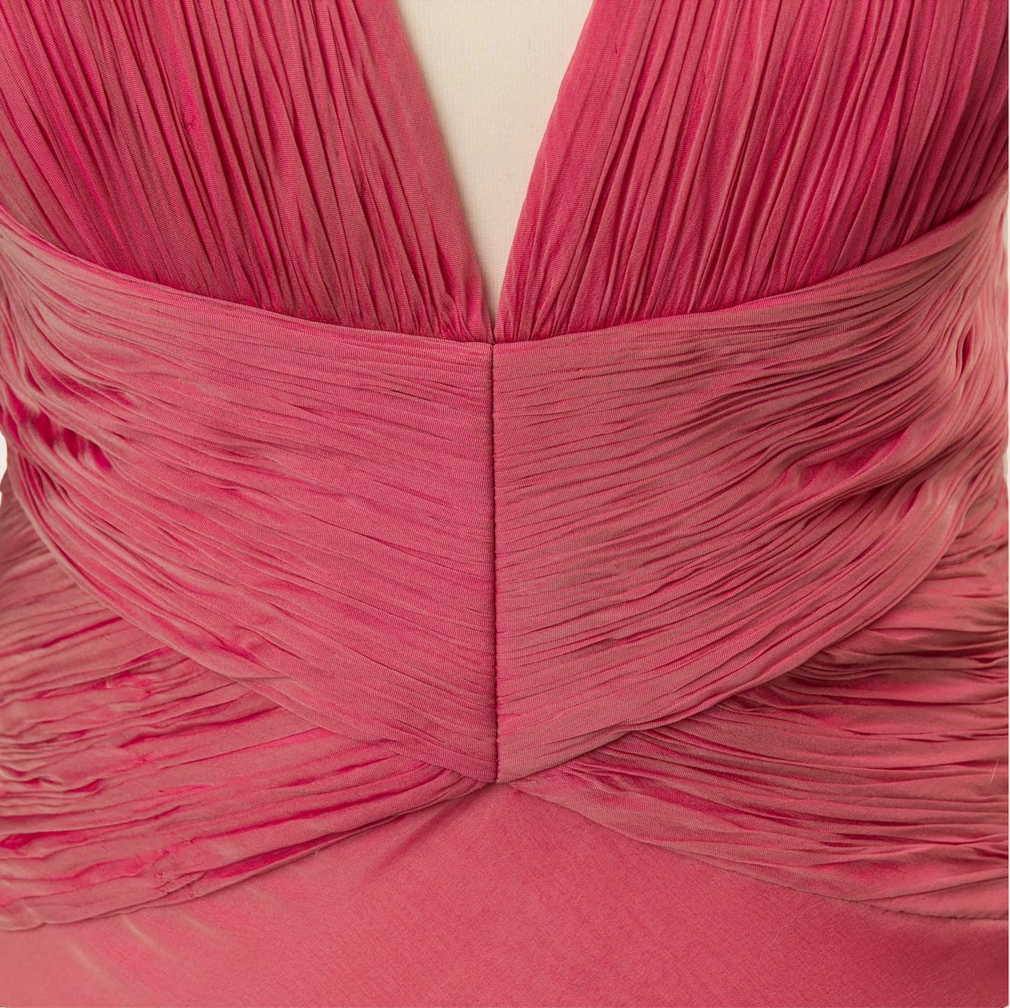 Roberto Cavalli Deep Pink Pleated Gown