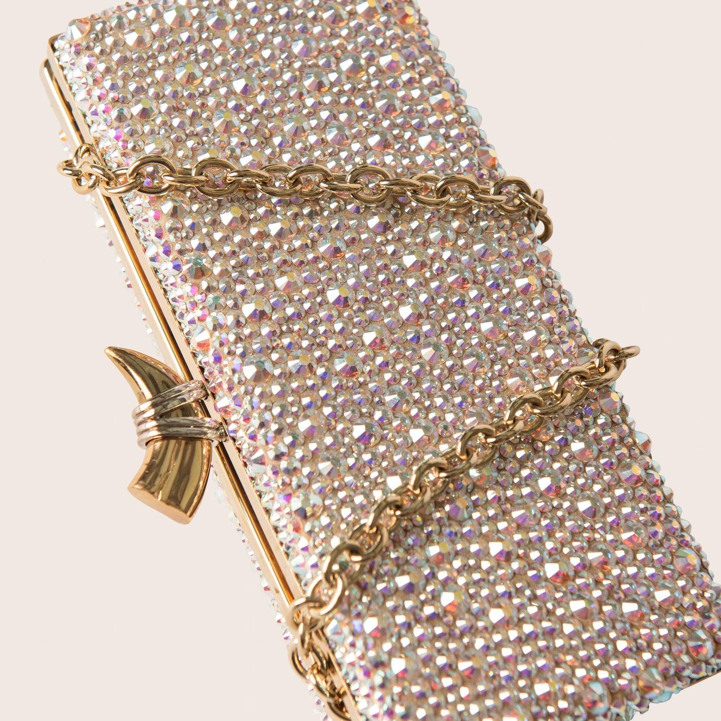 Roberto Cavalli Multicolour Clutch in Glitter Rhino Clasp