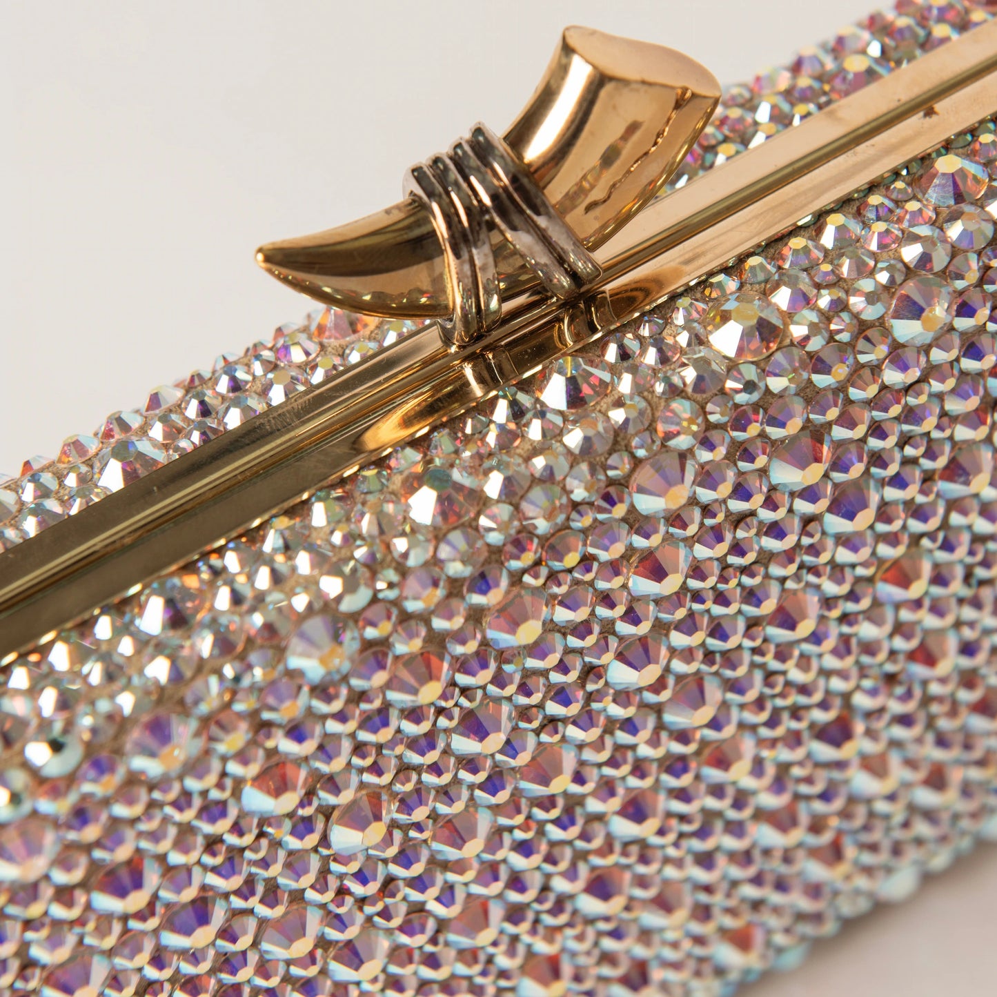 Roberto Cavalli Multicolour Clutch in Glitter Rhino Clasp