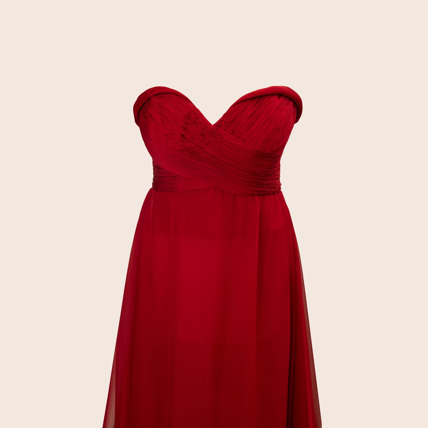 Roberto Cavalli Red Chiffon Dress