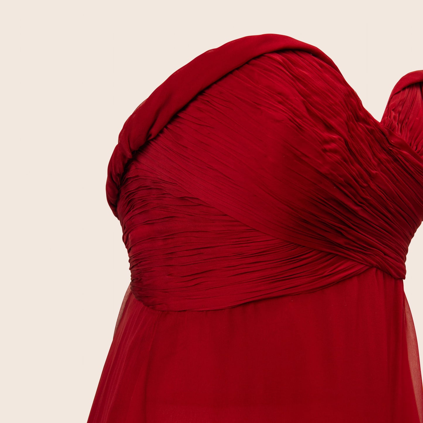 Roberto Cavalli Red Chiffon Dress