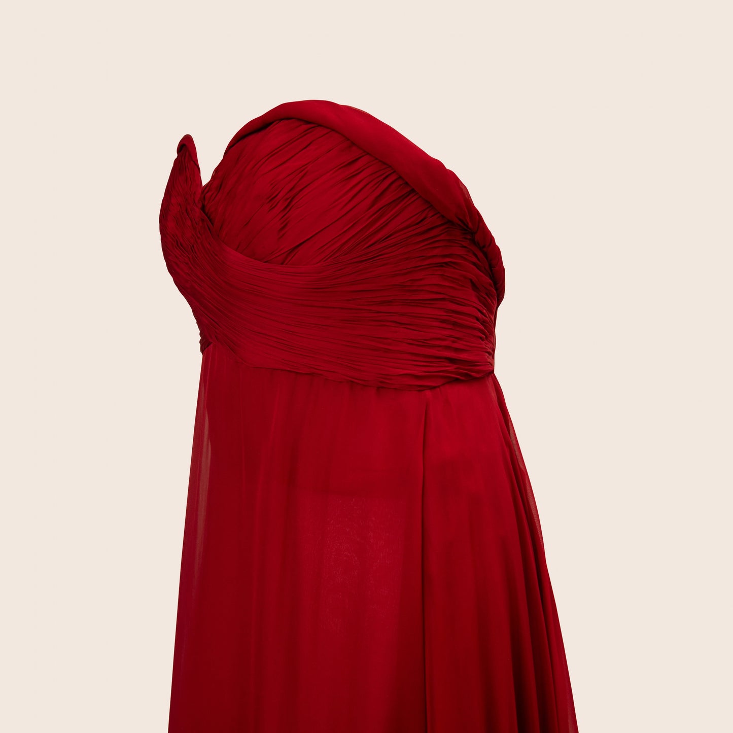 Roberto Cavalli Red Chiffon Dress