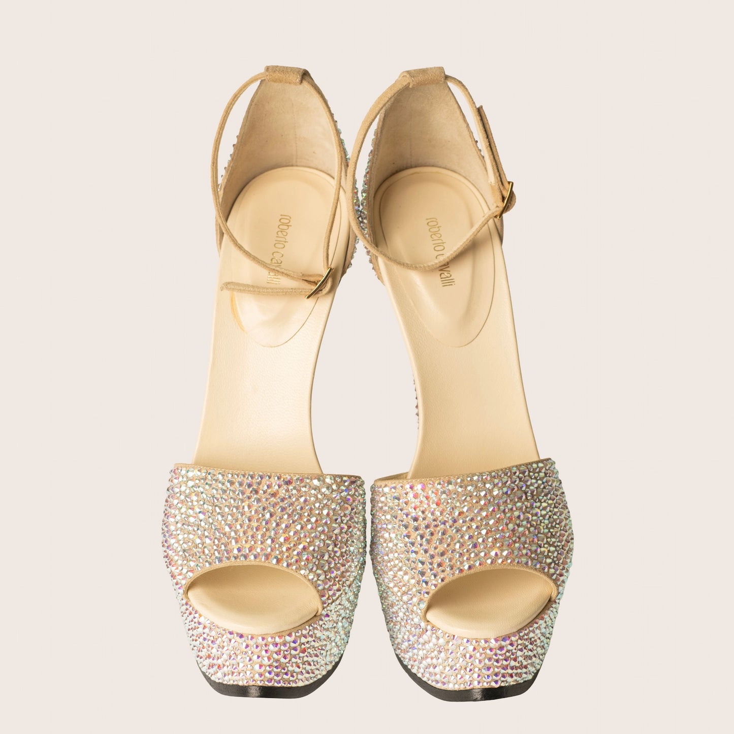Roberto Cavalli Metallic Platform Heels