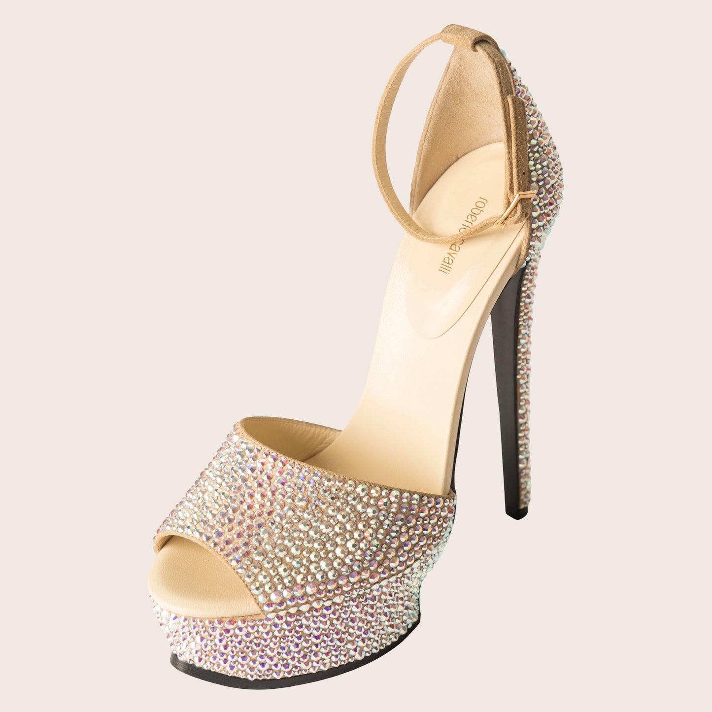 Roberto Cavalli Metallic Platform Heels