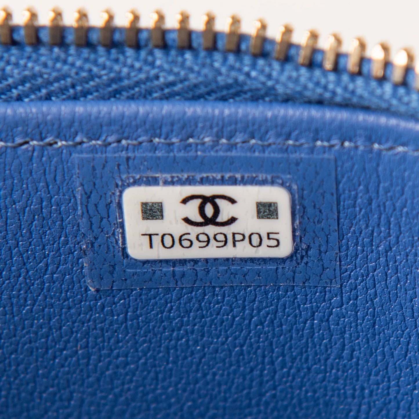 Chanel Blue Quilted Calfskin CC Charm Vanity Case