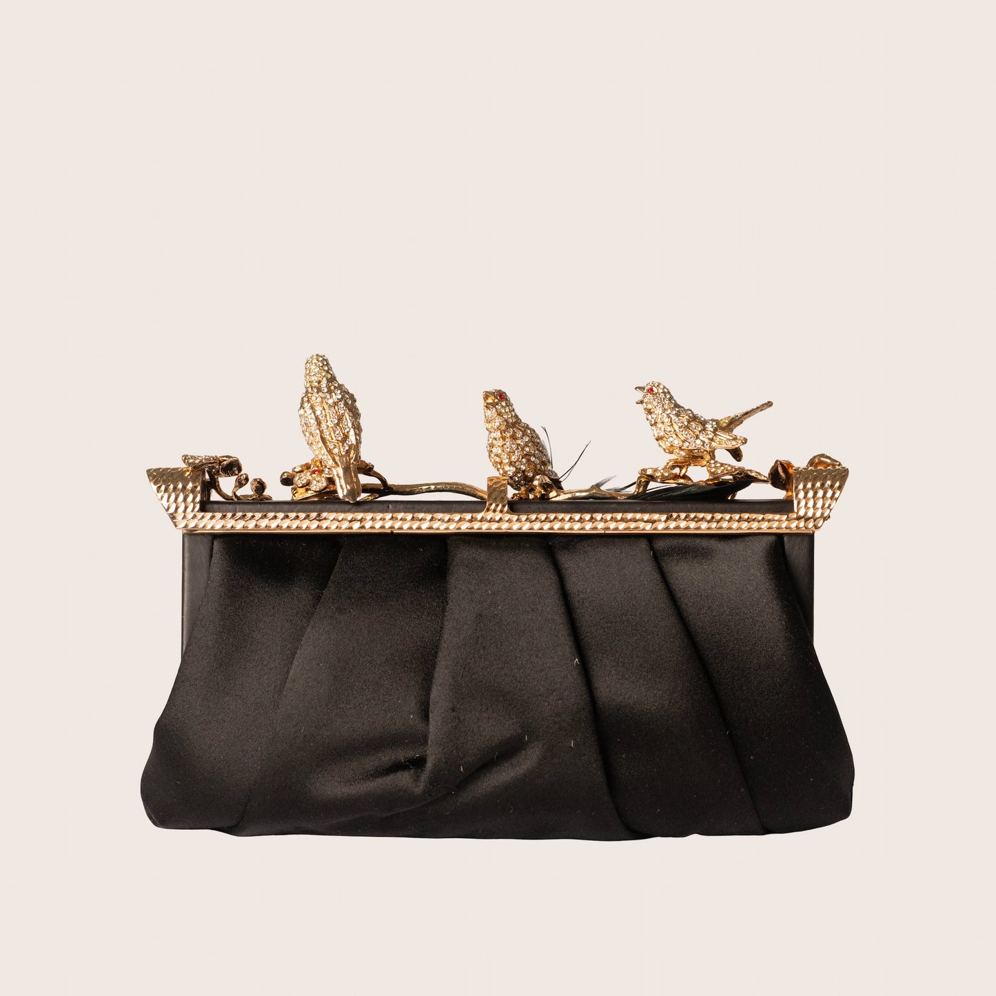 Valentino ‘Birds on a Branch’ Crystal & Feather Frame Clutch
