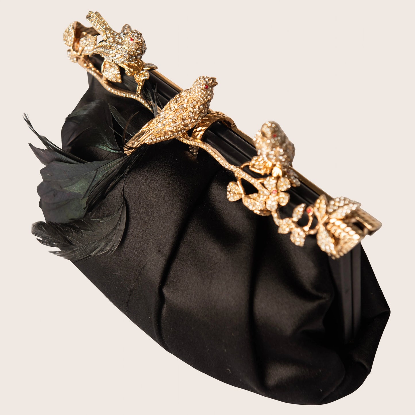 Valentino ‘Birds on a Branch’ Crystal & Feather Frame Clutch