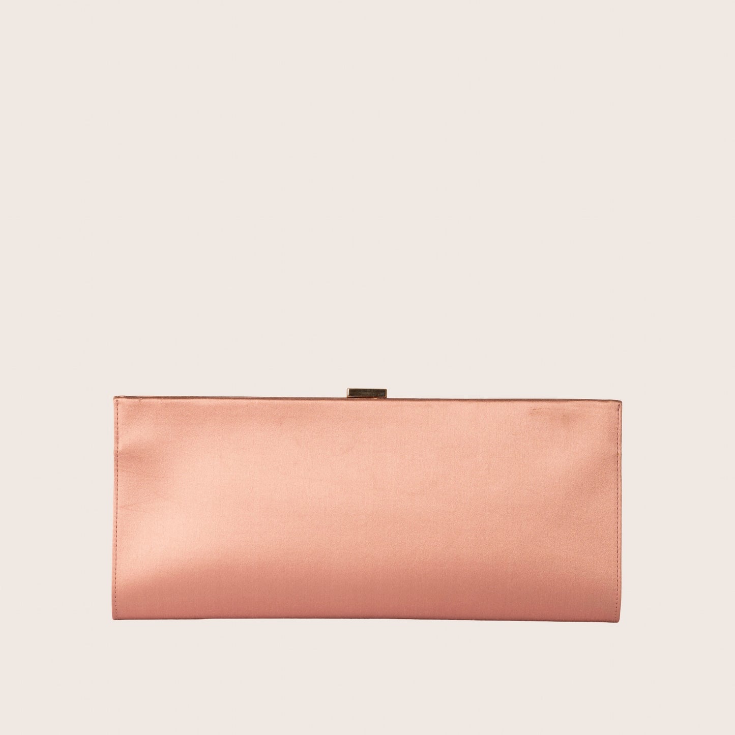 Valentino Satin Crystal-Embellished Frame Clutch in Dusty Pink