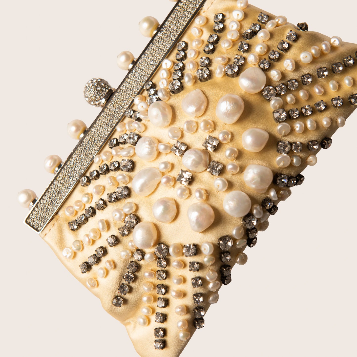 Valentino Mother of Pearl and Crystal-Embellished Clutch