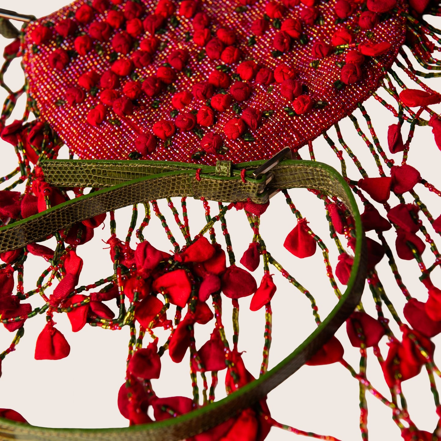 Valentino Garavani Rosebud Beaded Evening Bag