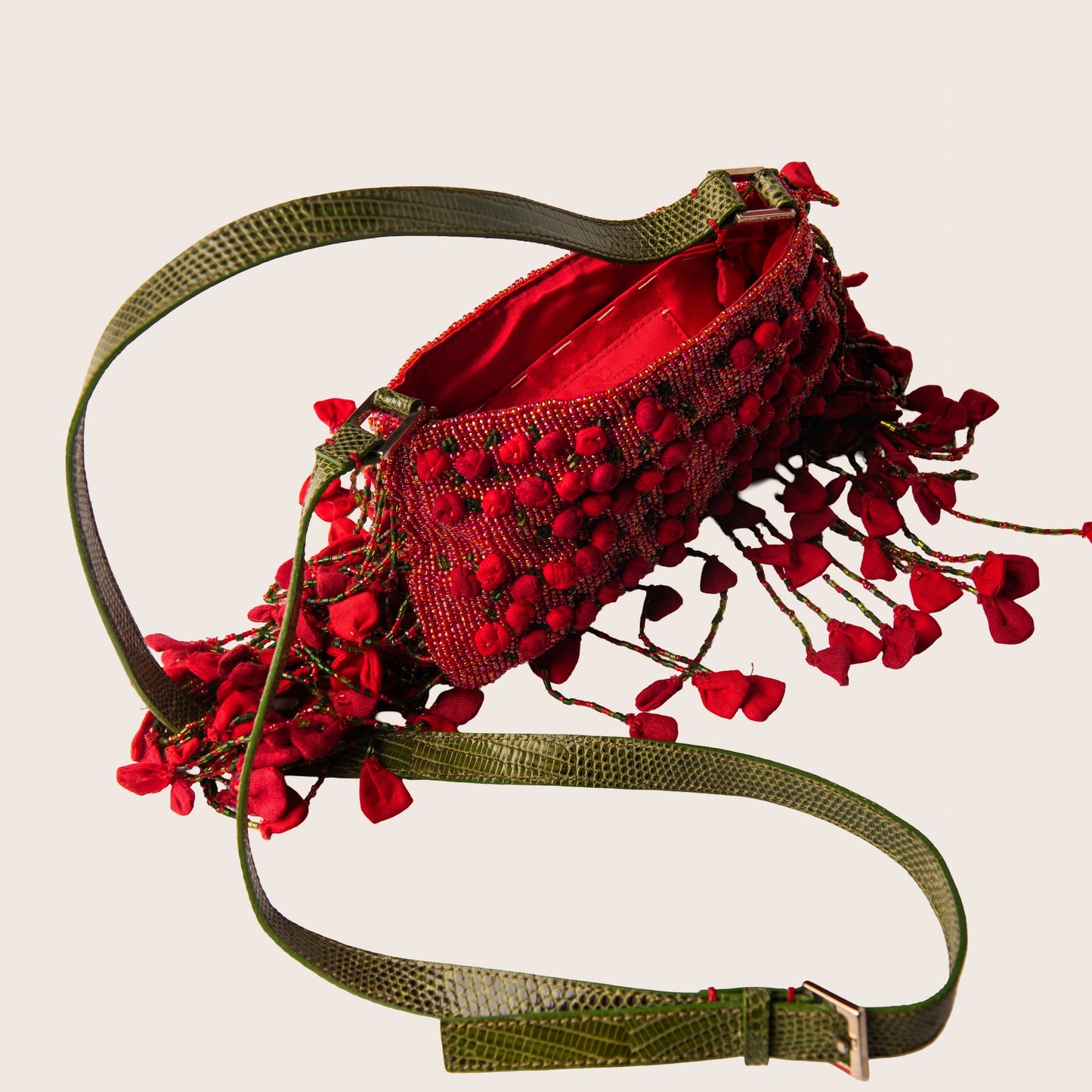 Valentino Garavani Rosebud Beaded Evening Bag
