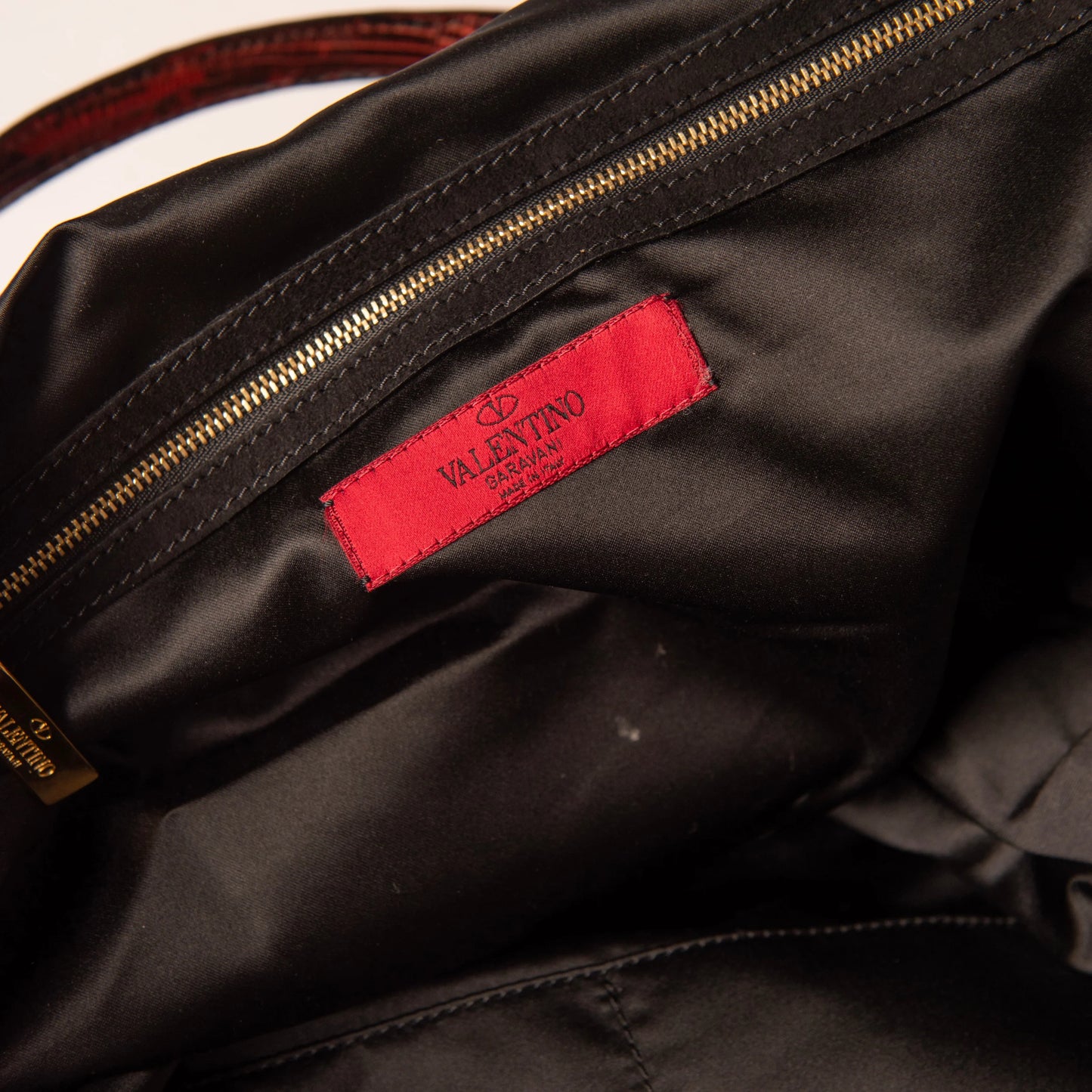 Valentino Black Suede Rhinestone Beaded Bow Tote