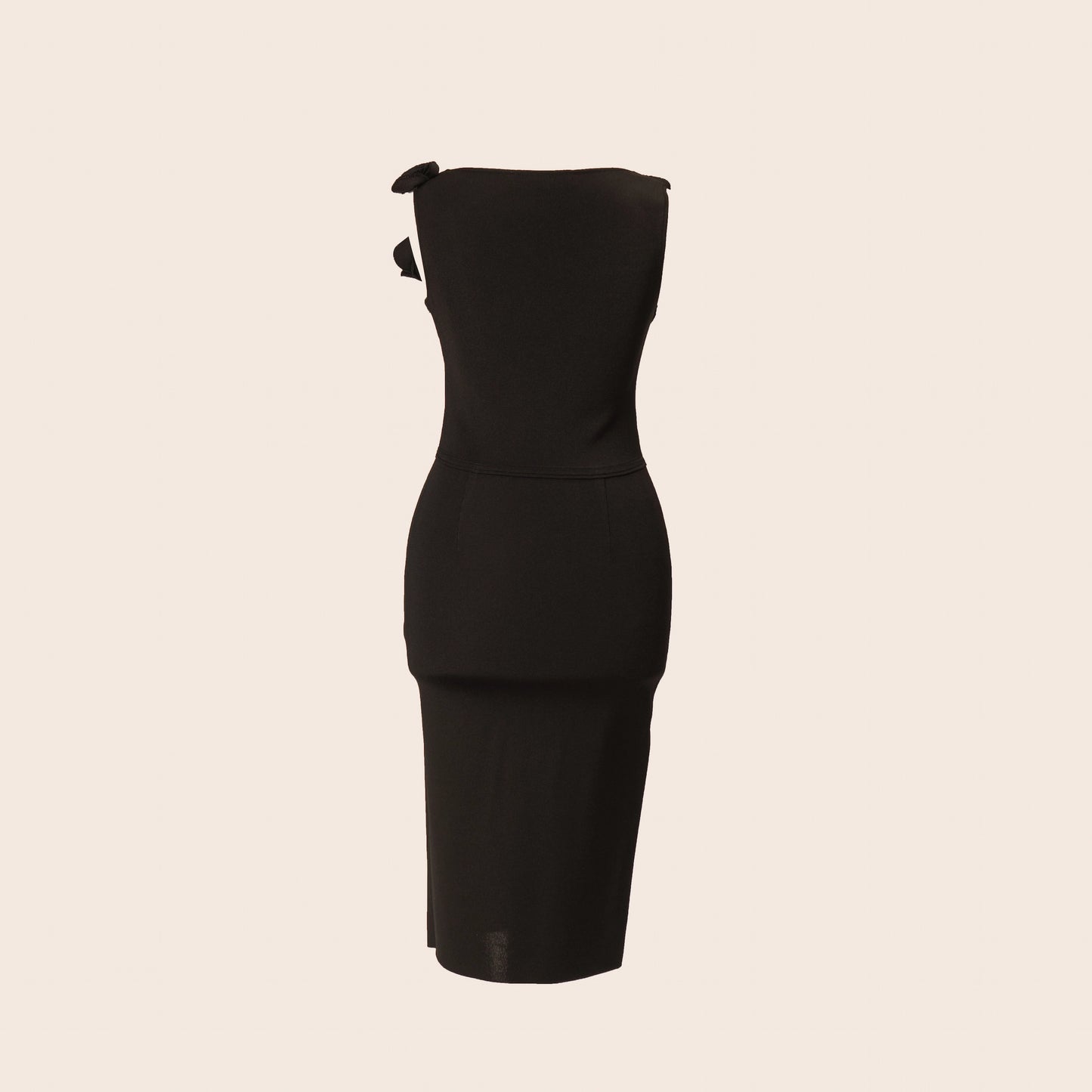 Valentino Black Floral Embellished Midi Dress