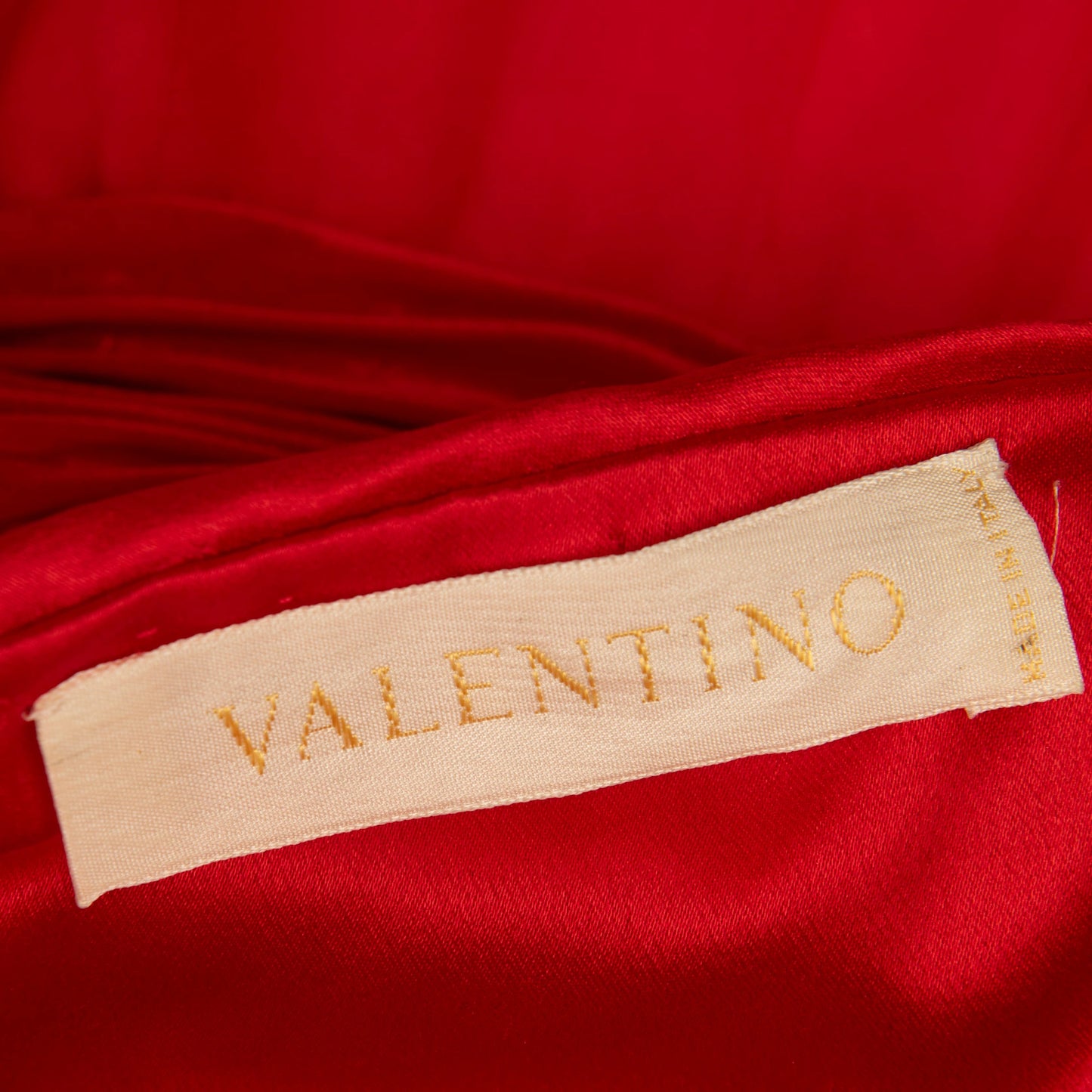 Valentino Red Chiffon Ruffle Dress