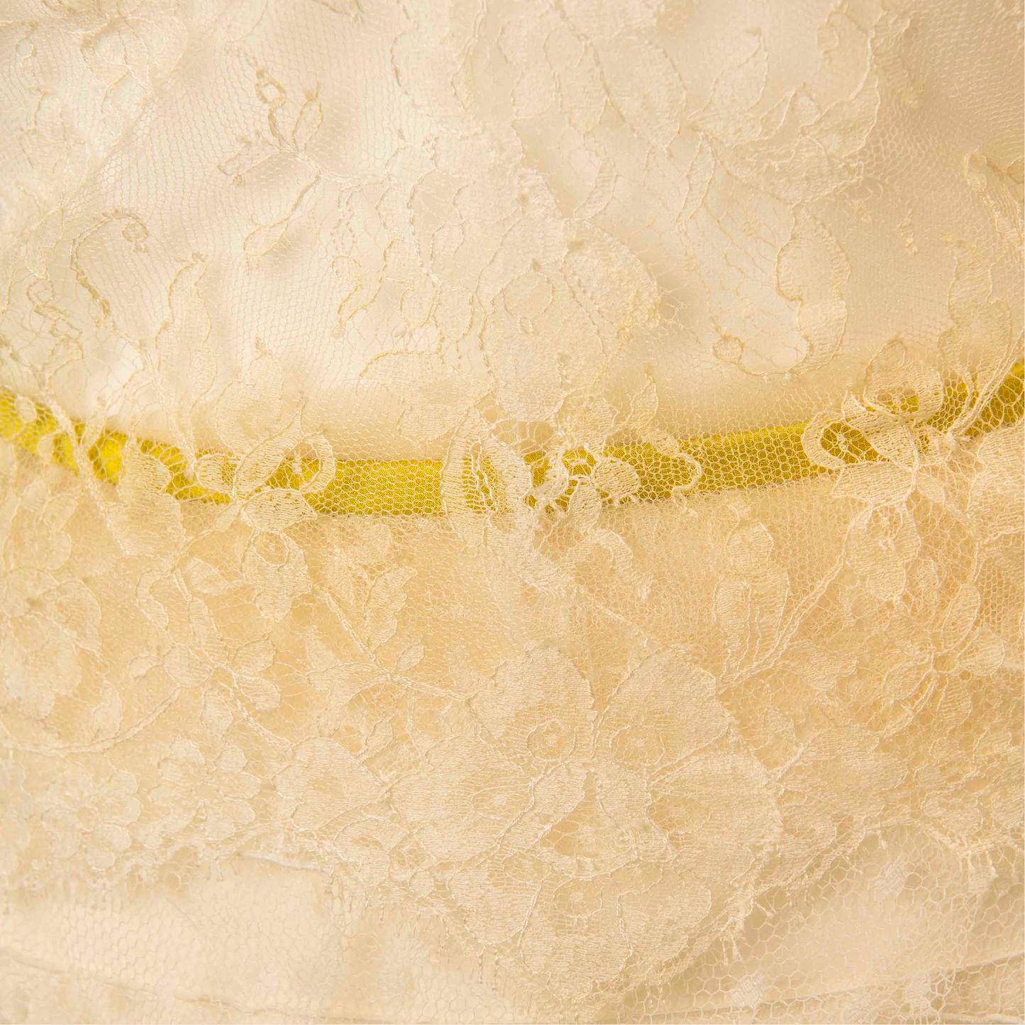 Valentino Ivory Lace Ruffled Gown
