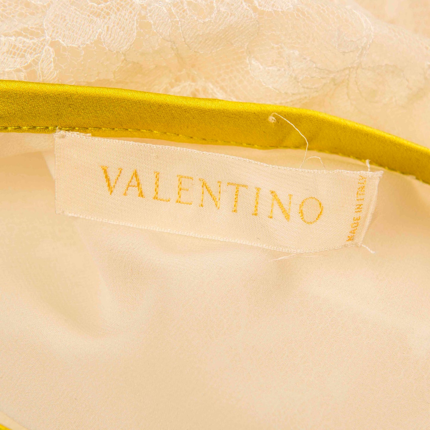 Valentino Ivory Lace Ruffled Gown